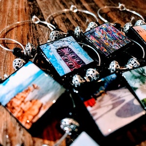 Custom Photo Wine Charms Your pictures, images, ideas or sayings image 4