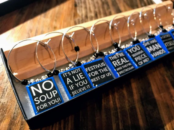 Seinfeld Inspired Scrabble Tile Wine Charms Yada Yada Seinfeld Inspired Scrabble Tile Wine Charms Yada Yada