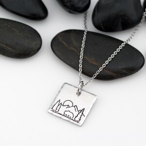Custom Adventure and Outdoor Lovers Scenery Necklace | Mountain | Camping | Mountain Adventure