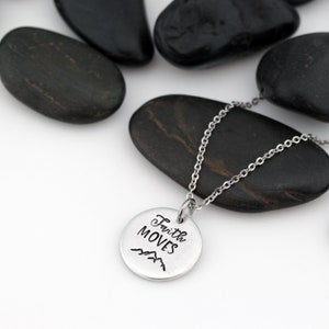 Custom Adventure and Outdoor Lovers Scenery Necklace | Mountain | Camping | Faith Moves Mountains