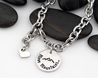 Custom Adventure and Outdoor Lovers Scenery Bracelet | Mountain | Camping | Move Mountains