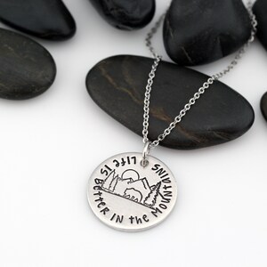 Custom Adventure and Outdoor Lovers Scenery Necklace | Mountain | Camping | Life Is Better In The Mountains