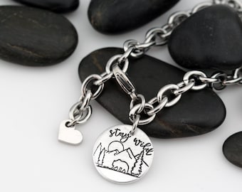 Custom Adventure and Outdoor Lovers Scenery Bracelet | Mountain | Camping | Stay Wild