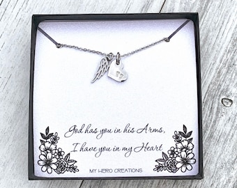 Memorial Angel Wing Charm Necklace | Pregnancy Infant Loss | Miscarriage Support | Dainty Memorial Gift - M7