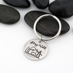 Custom Adventure and Outdoor Lovers Scenery Keychain | Mountain | Camping | Stay Wild
