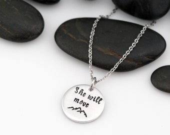 Custom Adventure and Outdoor Lovers Scenery Necklace | Mountain | Camping | She Will Move Mountains