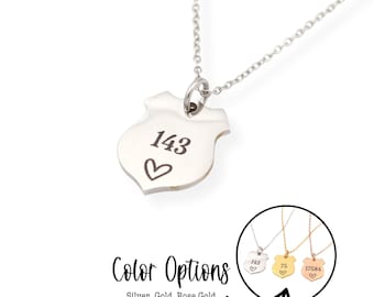 Personalized Number Necklace | Police Officer Badge | LEO | Custom Jewelry - SILVER