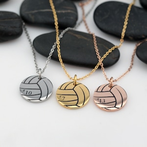 Volleyball Mom Necklace - Silver • Gold • Rose Gold | Personalized Number Jewelry For Sports Athlete | Team Gift Idea