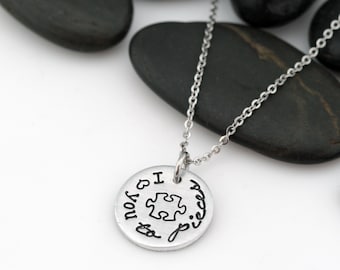 I Love You To Pieces Necklace | Mom Charm Necklace | Necklace for Moms | Grandma Necklace