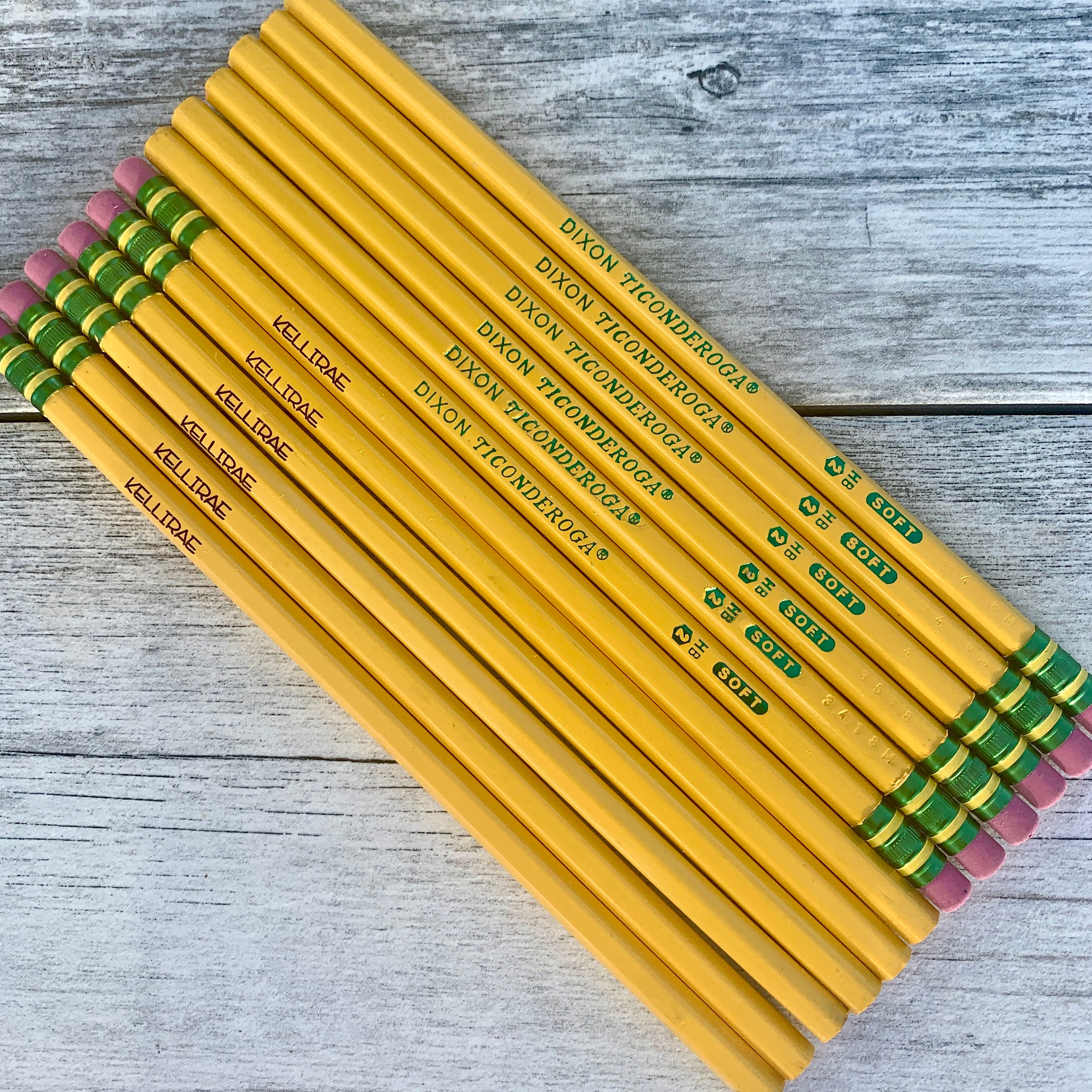 Personalized Pencil Set of 12 Back to School Supplies Etsy UK