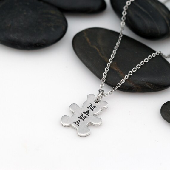 Mama Bear Print Necklace Mom Necklace Necklace for Moms