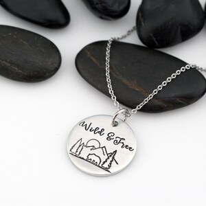 Custom Adventure and Outdoor Lovers Scenery Necklace | Mountain | Camping | Wild & Free