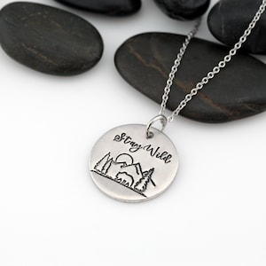 Custom Adventure and Outdoor Lovers Scenery Necklace | Mountain | Camping | Stay Wild