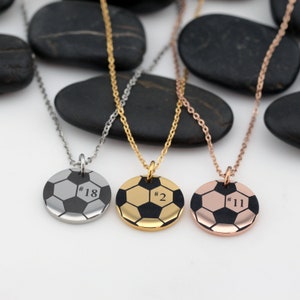 Soccer Mom Necklace - Silver • Gold • Rose Gold | Personalized Number Jewelry For Sports Athlete | Team Gift Idea
