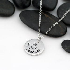 Teacher Appreciation Necklace | End of School Year Teacher Gift | Teacher Thank You Gift | Teacher Gift Idea | #1 Teacher