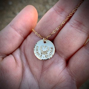 Personalized Mom / Grandma Necklace | Boho Floral Deer Antlers | Custom Kid&#39;s Name Jewelry | Gift Idea For Her - 14k Gold / Rose Gold Filled