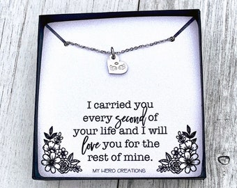 Memorial Angel Wing Heart Necklace | Pregnancy Infant Loss | Miscarriage Support | Dainty Memorial Gift - M12