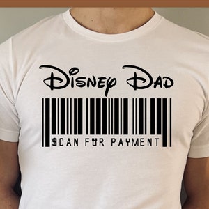 Disney Dad Iron on T-Shirt Transfer Easy DIY Iron On Glitter And Non-Glitter Vinyl T-Shirt Transfer Sparkly Glitter Transfer