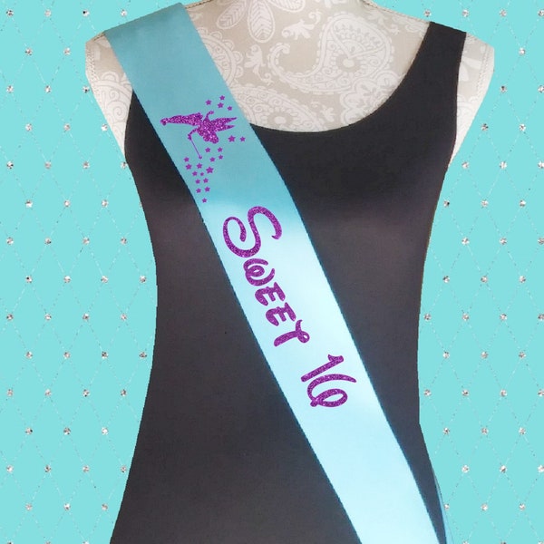 Custom Disney Inspired Sweet 16 Sash Choose Colors, Girls Night Out Birthday Sash, Disney Sash Birthday 16th Birthday Entourage