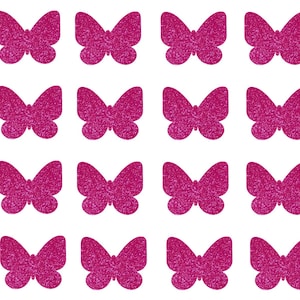 Twenty Four Pack of Tiny Glitter Butterflies Vinyl Mask Iron On Hearts Transfer Glitter Or Plain Vinyl Transfer Easy DIY Mask Transfers