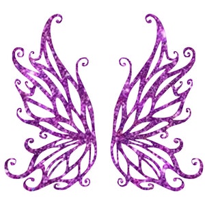Fairy Wings Glitter Transfer Easy DIY Iron On Glitter Vinyl Back Of T-Shirt Glitter Transfer Sparkly Glitter Butterfly Wings