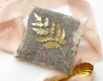 Real Silk Leaf Lavender and Rose Fragrance Bag, Sleep Gift, Relaxation Gift,