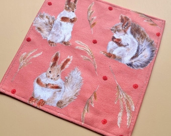 Autumn Red Squirrel Super Soft Washable Flannel