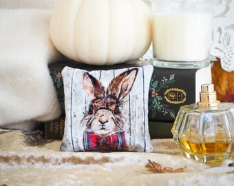 Woodland Hare Tartan Lavender Bag, Handmade Lavender sachet