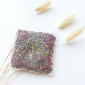 Real Silk Fox Lavender and Rose Fragrance Bag, Relaxation and Sleep Gift image 6