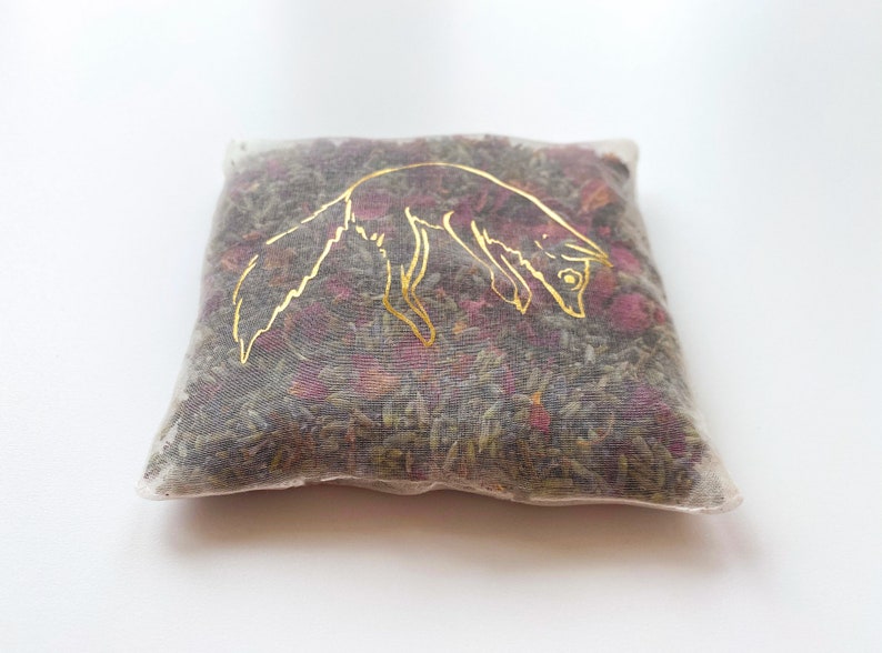 Real Silk Fox Lavender and Rose Fragrance Bag, Relaxation and Sleep Gift image 4