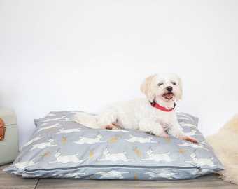 Personalised Hare Dog Bed Cover