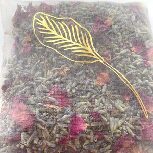Silk Lavender Sachet with Gold Leaf 画像 7