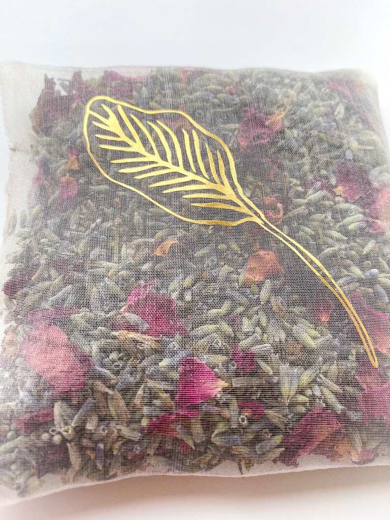 Silk Lavender Sachet with Gold Leaf 画像 7