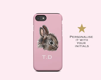 Personalised Bunny Rabbit iPhone Case Slim or Tough