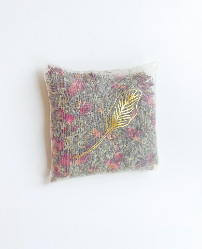 Silk Lavender Sachet with Gold Leaf 画像 9