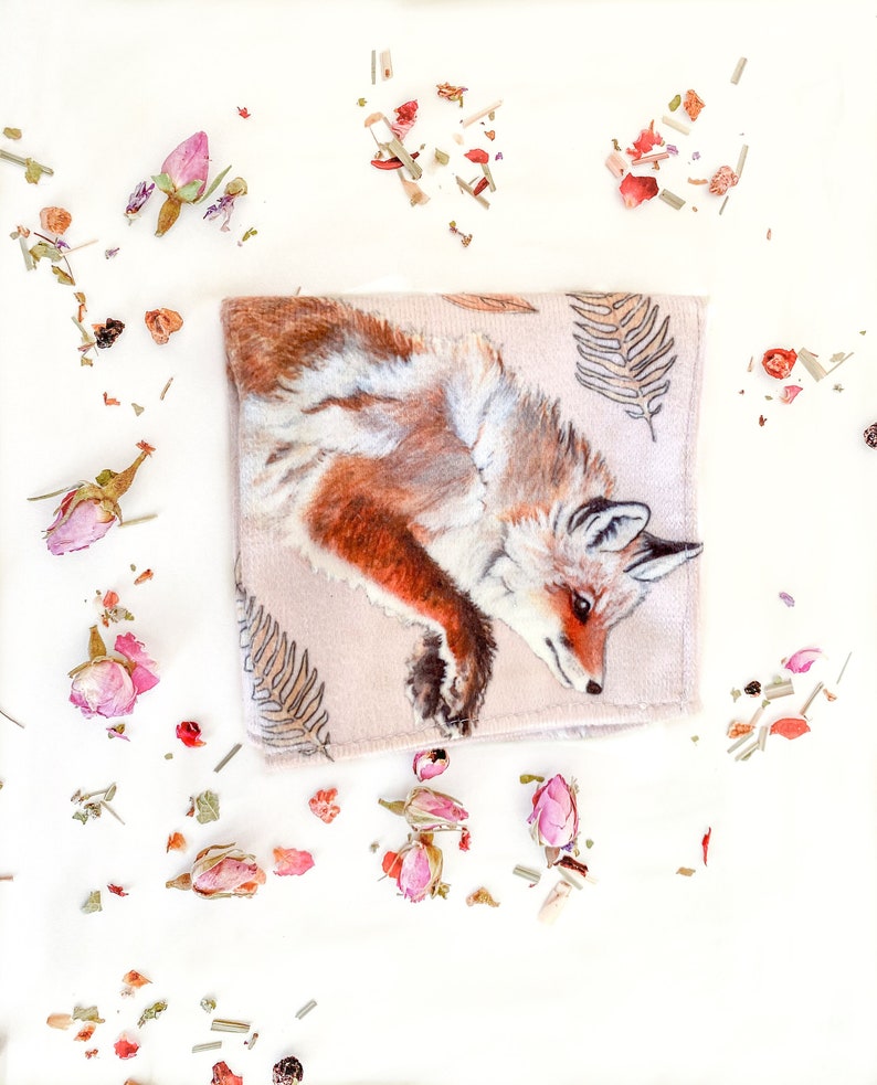 Super Soft Fox Face Cloth, Self Care Gift image 1