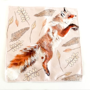 Luxury Woodland Fox Face Cloth Flannel image 1