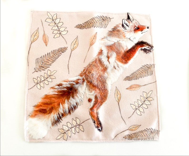 Luxury Woodland Fox Face Cloth Flannel image 1