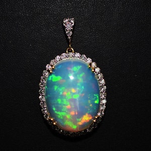 11.50 Gm Exotic Natural Ethiopian Opal Pendant in 14 K Gold - Etsy