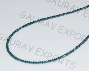 BLUE DIAMONDS, Blue Diamond Beads, Faceted Diamond Beads - Conflict Free Diamonds - 2.30 mm , 50pc, 4.5 " strand, 5.10ct