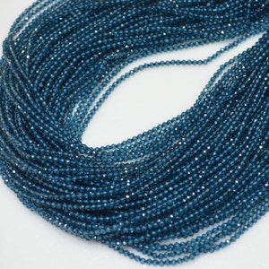 AAA Quality London Blue Topaz Rondelle Micro Diamond Faceted 2 mm Approx. ,London Blue Topaz Beads AAA++ 13 inch Strand MC05AA8