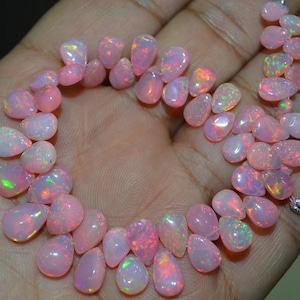 AAA Quality Natural Girly Pink Ethiopian opal Pear ,4x6 to 5x7 mm Approx. , 7 inch Strand