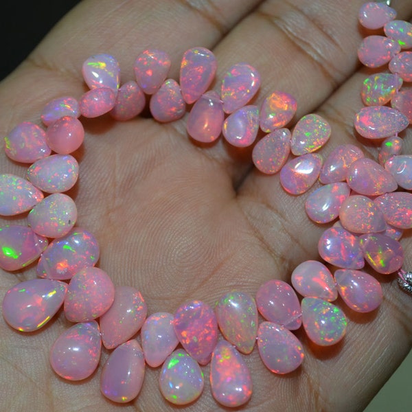 AAA Qualität Natürliche Girly Pink äthiopische Opal Birne, 4x6 bis 5x7 mm ca. , 7 Zoll Strang