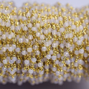Natürliche Chalcedon Diamant Schneidekette, Chalcedon Rosenkranz Perlen Kette, Kette pro Fuß 2-2,30 mm -Unqiue Kette 59AA31