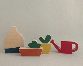 In the terrace - pretend play set - kids wooden toy
