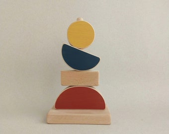 Landscape' stacking toy - kids wooden toy