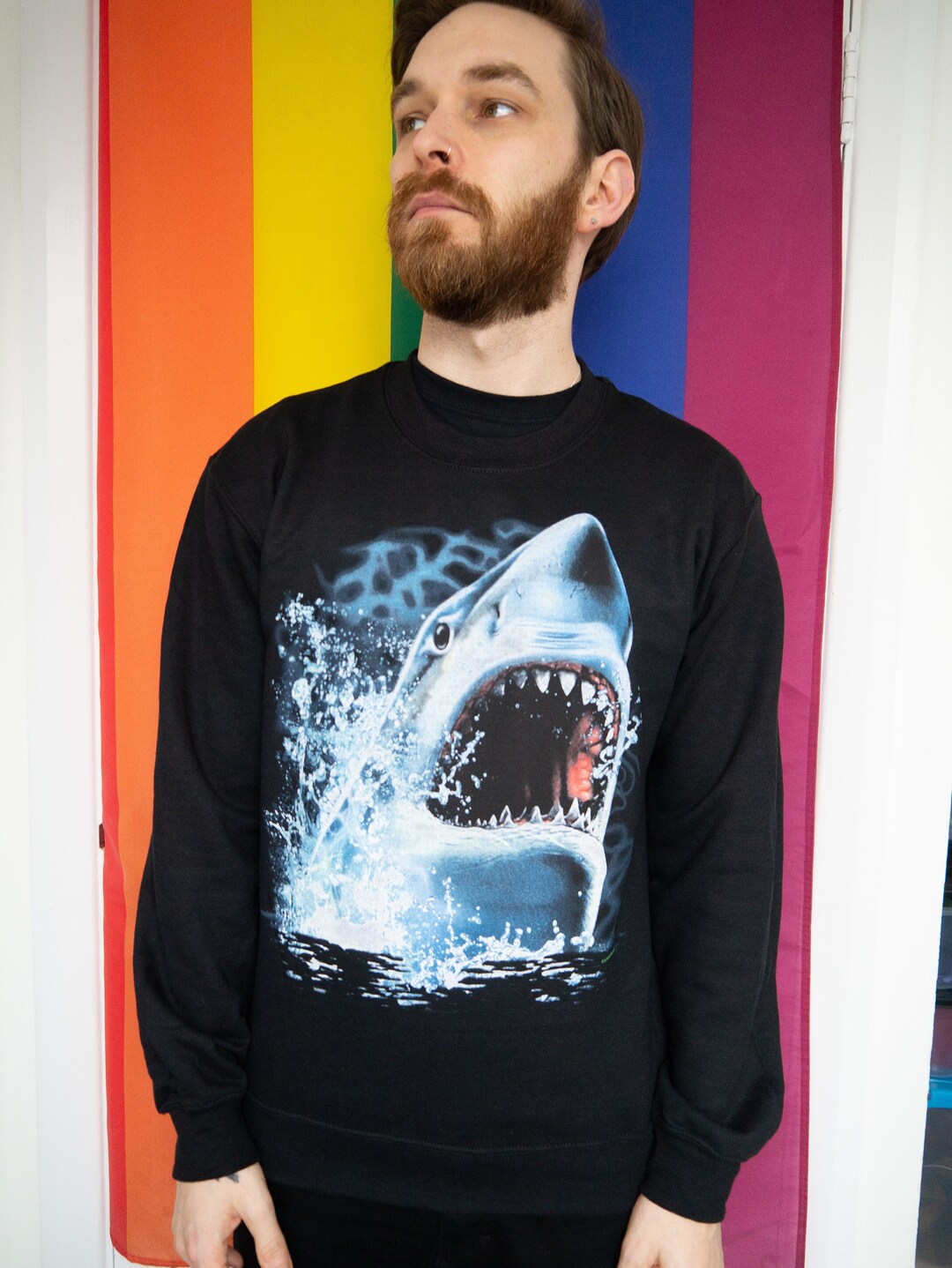 Shark Attack Jumper, Sharks Sweatshirt, Sharks Sweater, Shark ...