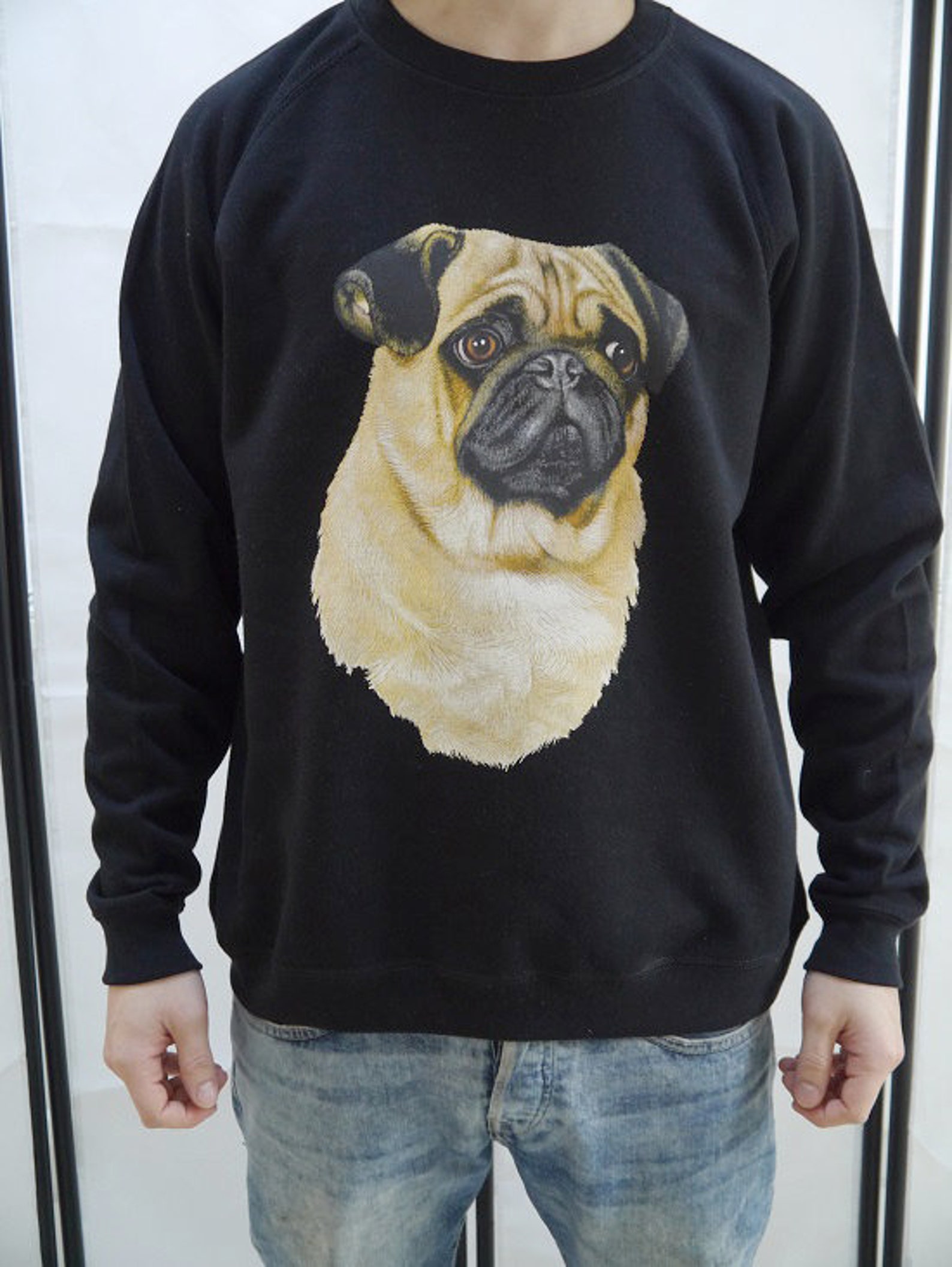 Pug Dog Jumper Pug Sweatshirt Pug Sweater Pugs Pug Top Etsy