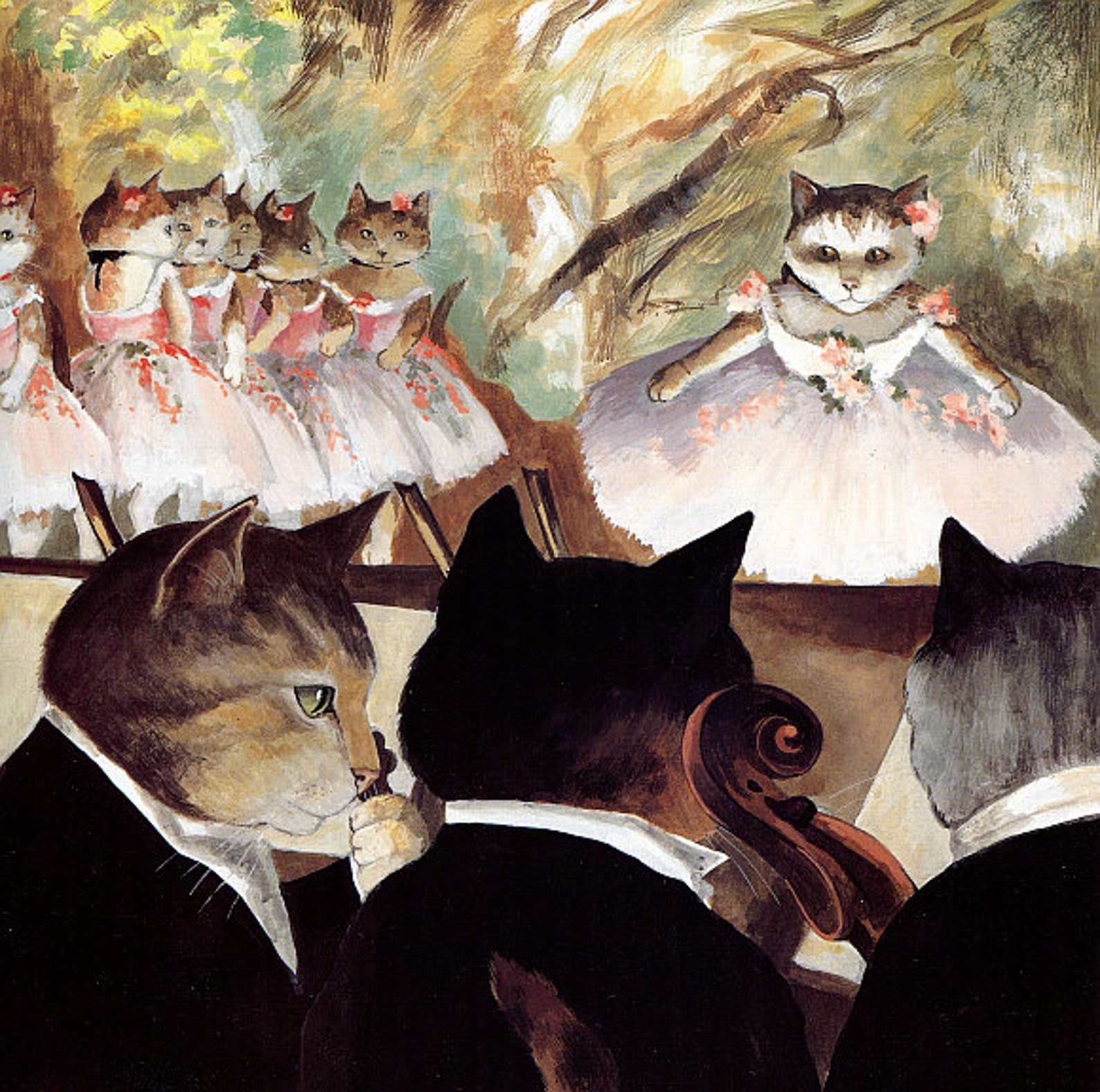 Susan Herbert Impressionist Cats Orchestra of the Paris Etsy
