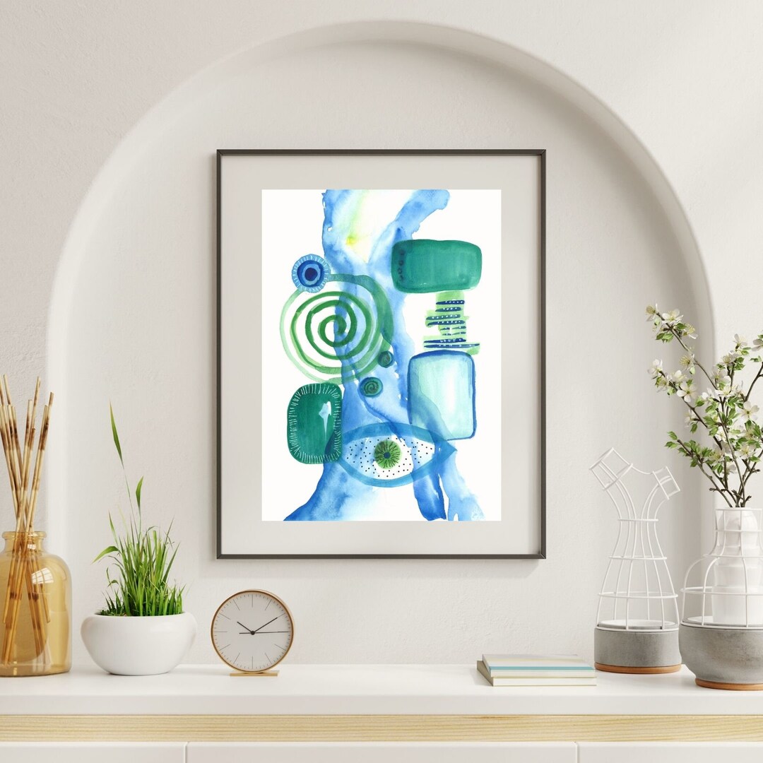 Abstract Wall Art, Instant Download, Printable Watercolor Art - Etsy